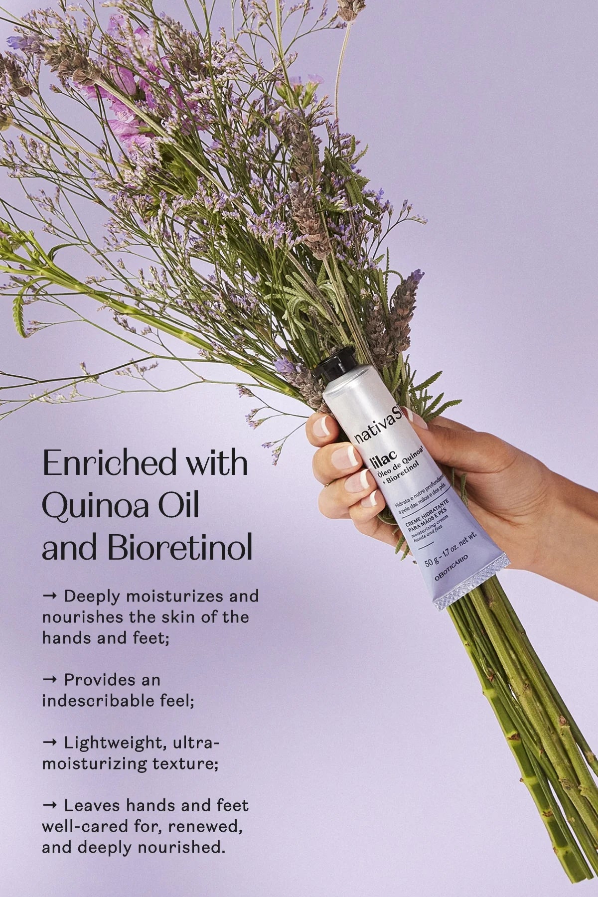 Nativa SPA Lilac Smoothing Cream Hands and Feet