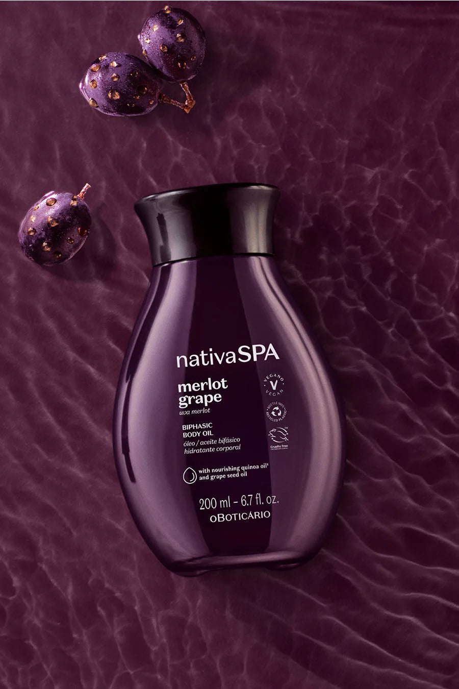 Nativa Spa Merlot Grape Biphase Body Oil