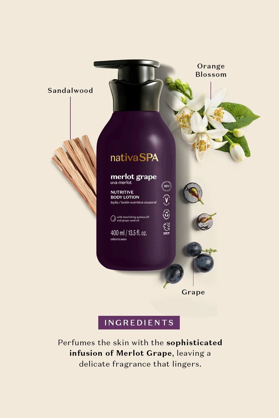 Nativa SPA Merlot Grape Body Lotion